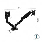 Braccio regolabile per due monitor con porta USB di Bush Business Furniture