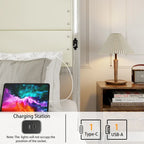 HEBZON Struttura letto matrimoniale Queen Size bianca in MDF+Metallo con testiera imbottita e 4 cassetti contenitore