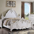 Letto a pannelli con baldacchino a quattro colonne Eugene Traditional in legno massello di ciliegio scuro con dettagli intagliati