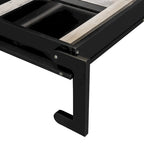 Letto a scomparsa Queen Size con scrivania, toeletta e armadietti, Espresso
