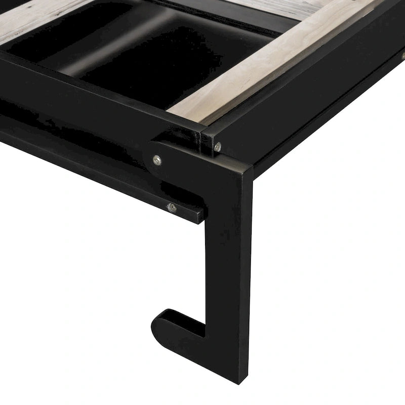 Letto a scomparsa Queen Size con scrivania, toeletta e armadietti, Espresso