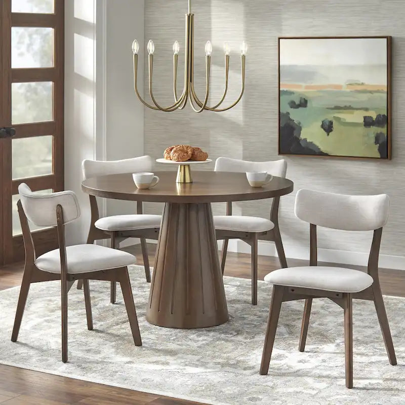 Sedia da pranzo Lifestorey Cari in legno massello (Set di 2)