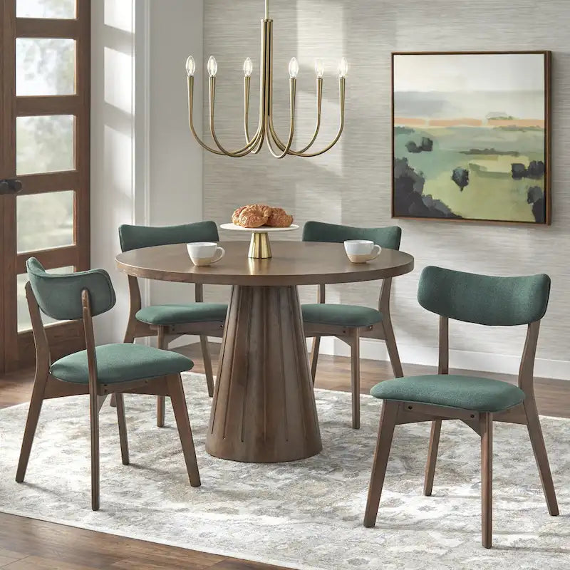 Sedia da pranzo Lifestorey Cari in legno massello (Set di 2)