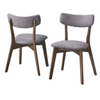 Sedia da pranzo Lifestorey Cari in legno massello (Set di 2)