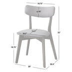 Sedia da pranzo Lifestorey Cari in legno massello (Set di 2)