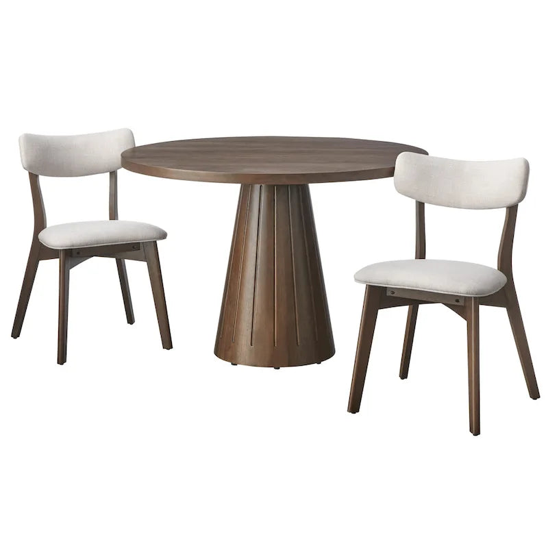 Sedia da pranzo Lifestorey Cari in legno massello (Set di 2)