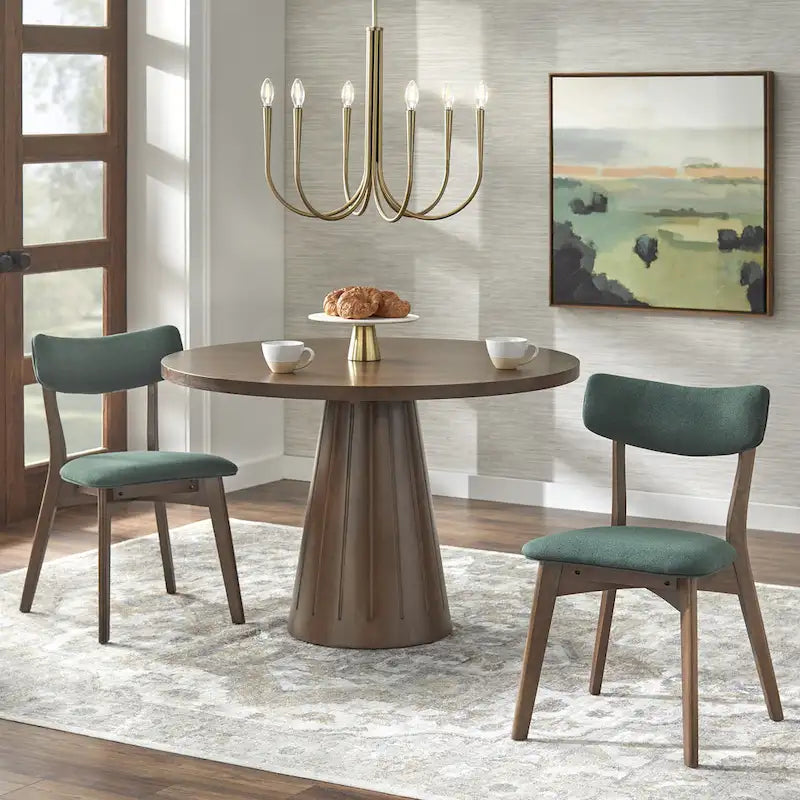 Sedia da pranzo Lifestorey Cari in legno massello (Set di 2)