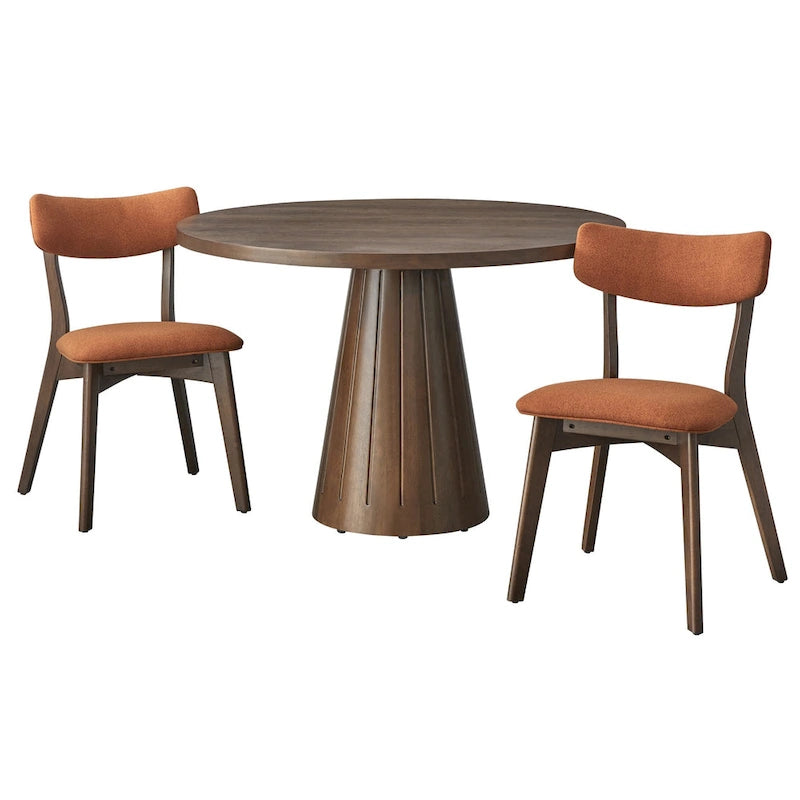 Sedia da pranzo Lifestorey Cari in legno massello (Set di 2)
