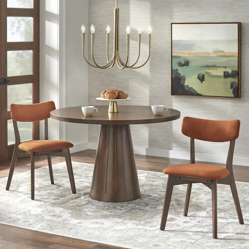 Sedia da pranzo Lifestorey Cari in legno massello (Set di 2)