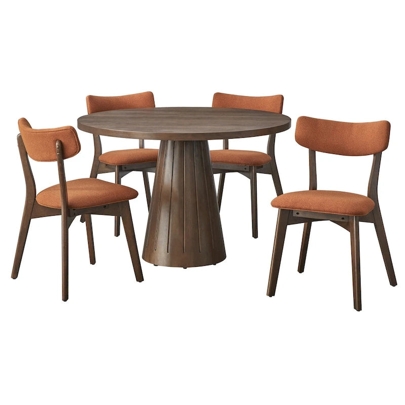 Sedia da pranzo Lifestorey Cari in legno massello (Set di 2)