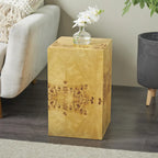 Tavolino quadrato con venature del legno - Marrone - Roche River Decor