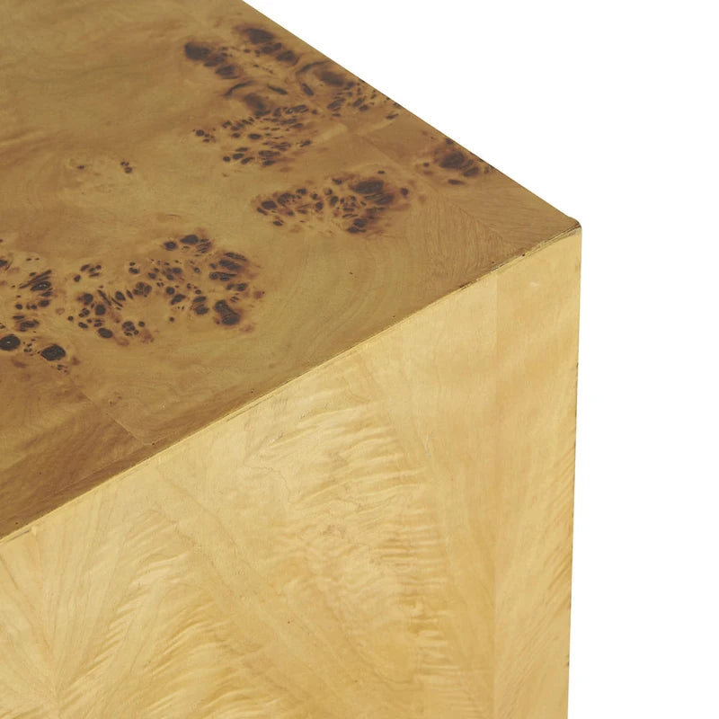 Tavolino quadrato con venature del legno - Marrone - Roche River Decor