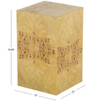 Tavolino quadrato con venature del legno - Marrone - Roche River Decor