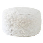 Sorra Home Grande pouf/ottoman rotondo in pelliccia sintetica per interni