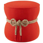 Poggiapiedi in tessuto rivestito in corda nautica Beat
