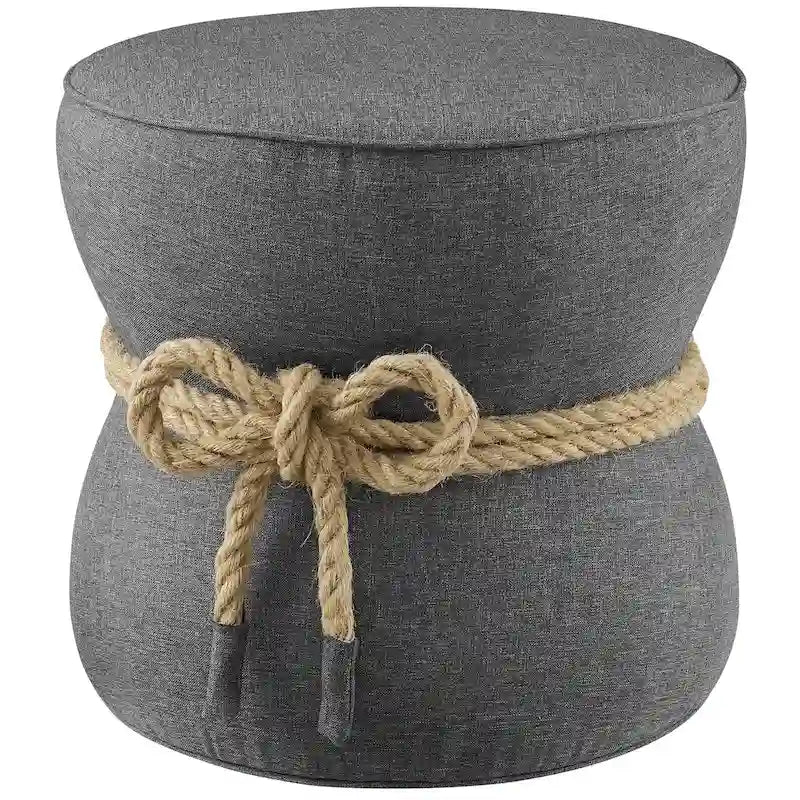 Poggiapiedi in tessuto rivestito in corda nautica Beat