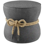 Poggiapiedi in tessuto rivestito in corda nautica Beat