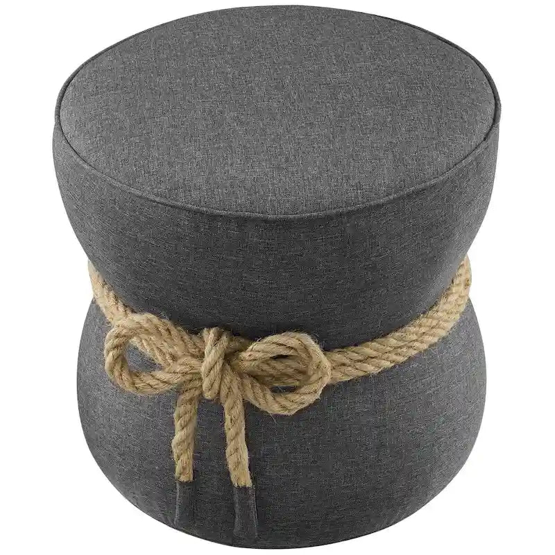 Poggiapiedi in tessuto rivestito in corda nautica Beat