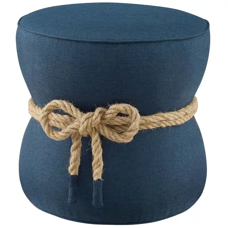 Poggiapiedi in tessuto rivestito in corda nautica Beat