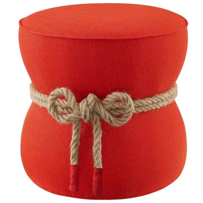 Poggiapiedi in tessuto rivestito in corda nautica Beat