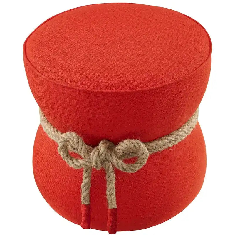 Poggiapiedi in tessuto rivestito in corda nautica Beat
