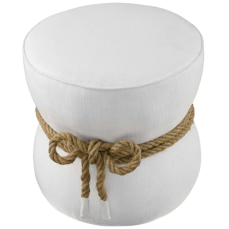 Poggiapiedi in tessuto rivestito in corda nautica Beat