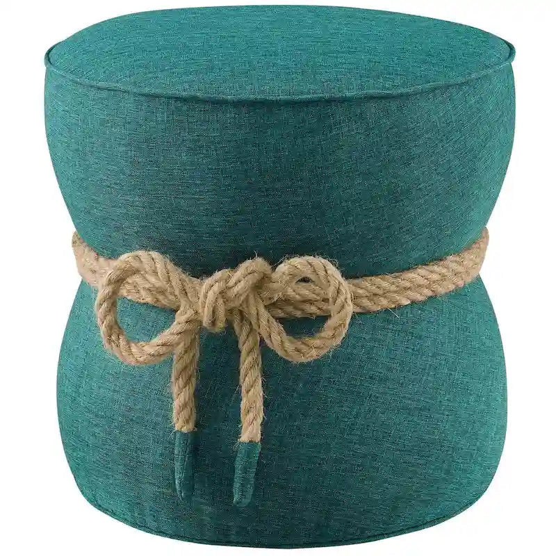 Poggiapiedi in tessuto rivestito in corda nautica Beat