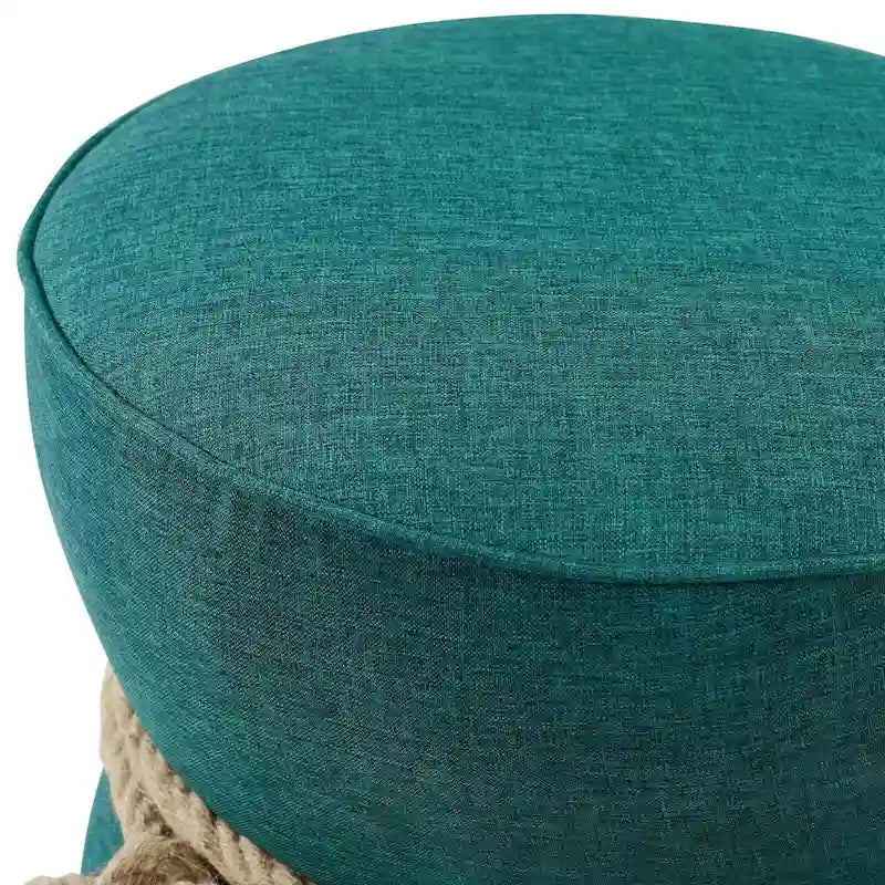 Poggiapiedi in tessuto rivestito in corda nautica Beat