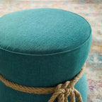 Poggiapiedi in tessuto rivestito in corda nautica Beat