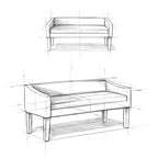 Panca moderna imbottita larga 50 pollici - 50 x 22 x 23,8