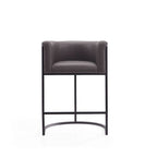 Sgabello da bar in metallo nero, altezza bancone, 33,8 pollici (set da 3)