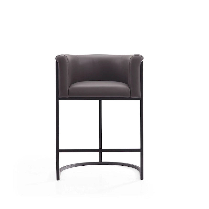 Sgabello da bar in metallo nero, altezza bancone, 33,8 pollici (set da 3)