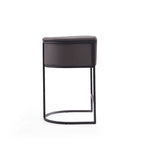 Sgabello da bar in metallo nero, altezza bancone, 33,8 pollici (set da 3)