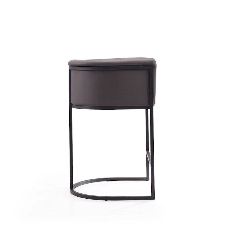 Sgabello da bar in metallo nero, altezza bancone, 33,8 pollici (set da 3)