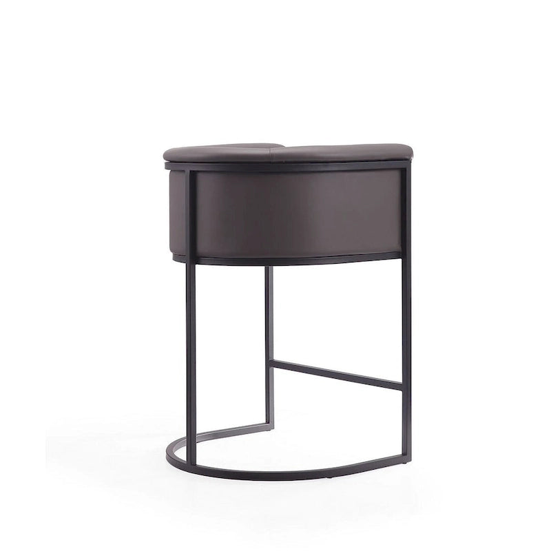 Sgabello da bar in metallo nero, altezza bancone, 33,8 pollici (set da 3)