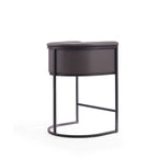 Sgabello da bar in metallo nero, altezza bancone, 33,8 pollici (set da 3)