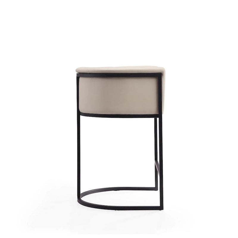 Sgabello da bar in metallo nero, altezza bancone, 33,8 pollici (set da 3)