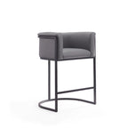 Sgabello da bar in metallo nero, altezza bancone, 33,8 pollici (set da 3)