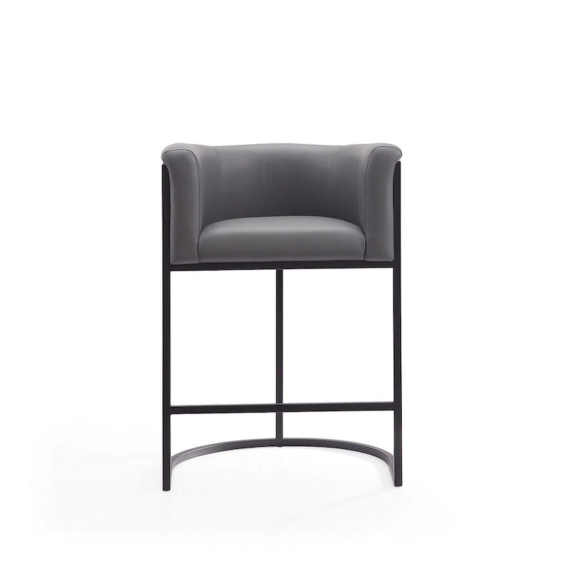 Sgabello da bar in metallo nero, altezza bancone, 33,8 pollici (set da 3)