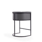 Sgabello da bar in metallo nero, altezza bancone, 33,8 pollici (set da 3)