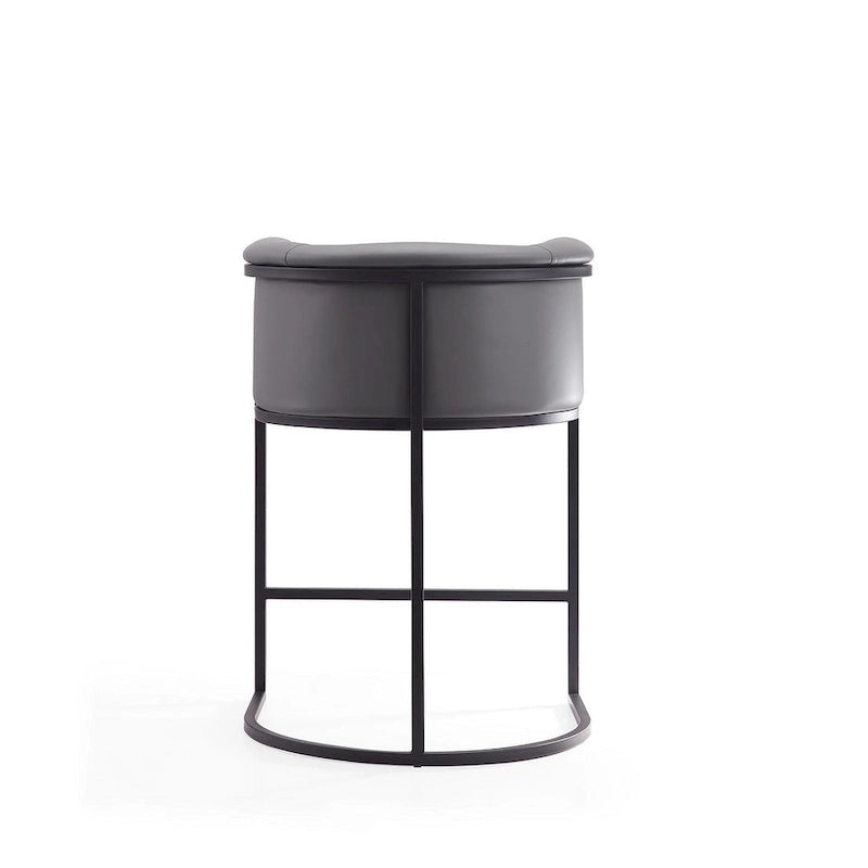 Sgabello da bar in metallo nero, altezza bancone, 33,8 pollici (set da 3)