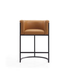 Sgabello da bar in metallo nero, altezza bancone, 33,8 pollici (set da 3)