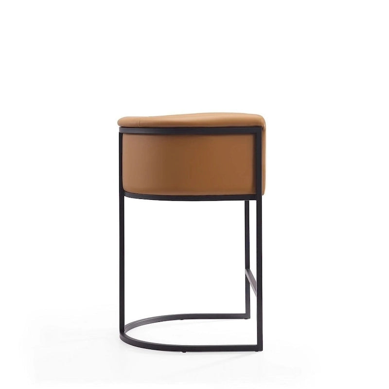 Sgabello da bar in metallo nero, altezza bancone, 33,8 pollici (set da 3)