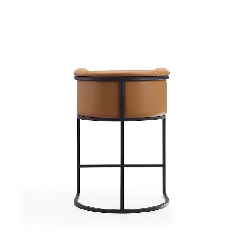 Sgabello da bar in metallo nero, altezza bancone, 33,8 pollici (set da 3)