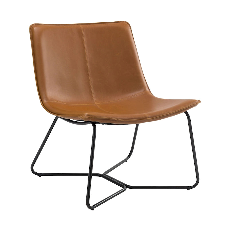 Poltrona Lounge Inclinata Rivestita in Similpelle