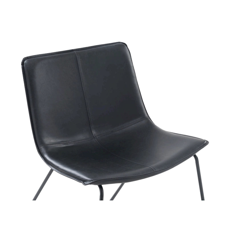 Poltrona Lounge Inclinata Rivestita in Similpelle