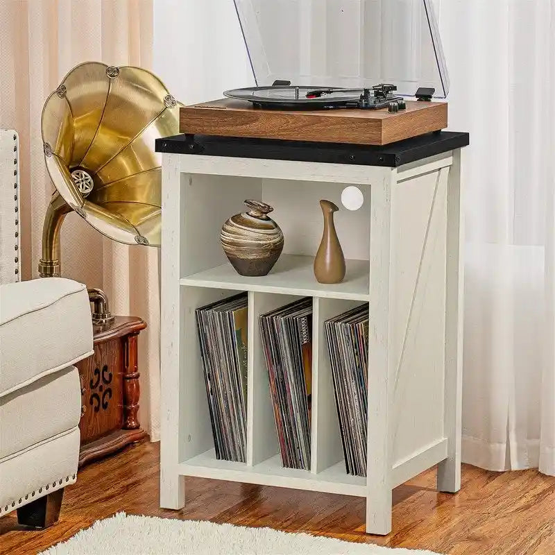 Mobile per Giradischi con Portadischi in Vinile - 15.74 P x 19.68 L x 29.01 A
