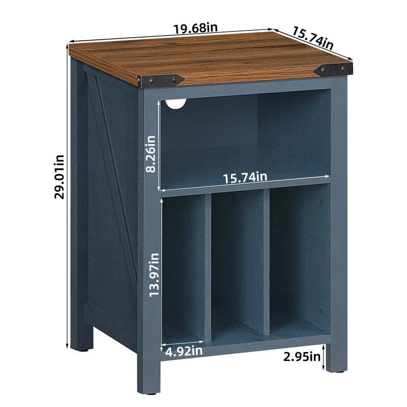 Mobile per Giradischi con Portadischi in Vinile - 15.74 P x 19.68 L x 29.01 A