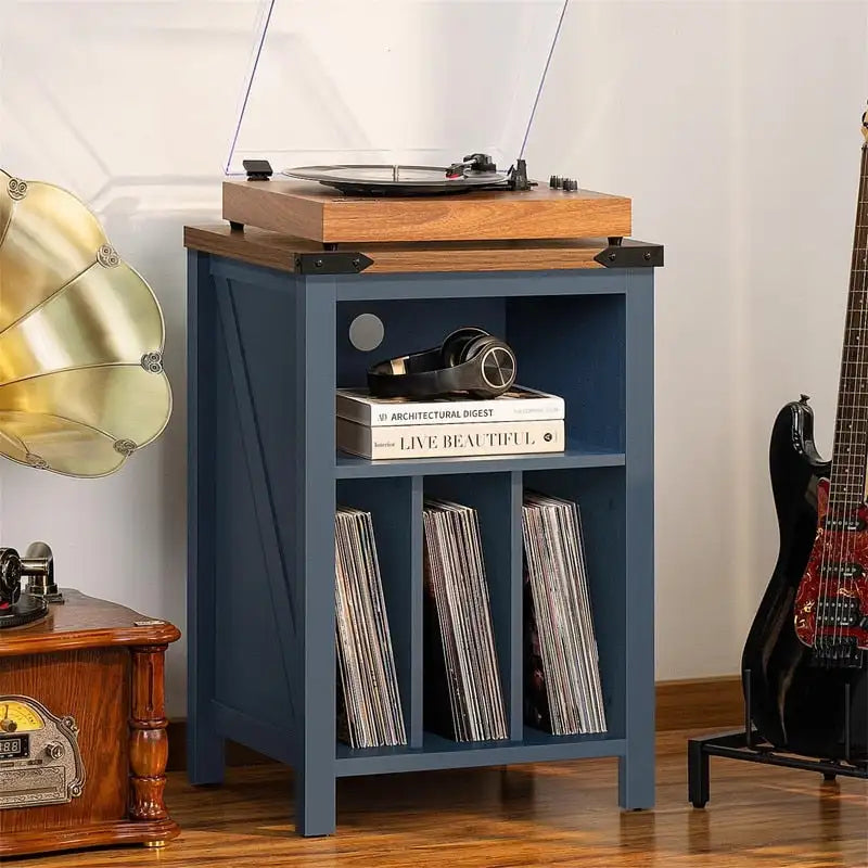 Mobile per Giradischi con Portadischi in Vinile - 15.74 P x 19.68 L x 29.01 A