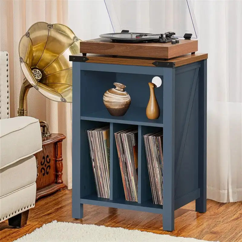 Mobile per Giradischi con Portadischi in Vinile - 15.74 P x 19.68 L x 29.01 A